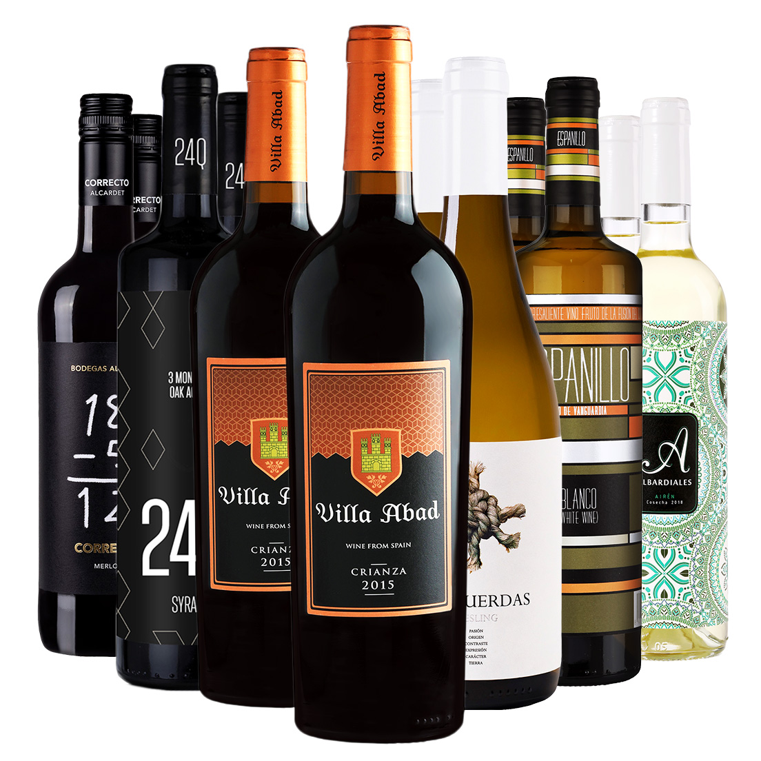 ארגז יין - 12 בקבוקים לבנים ואדומים מיקס (₪41/בקבוק)