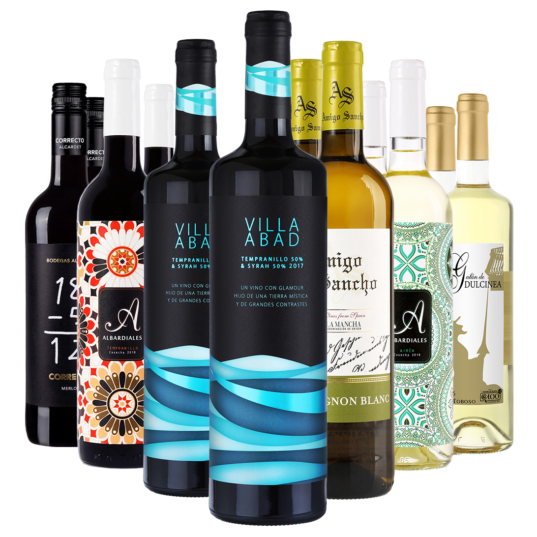 ארגז יין - 12 בקבוקים לבנים ואדומים קלילים (₪35/בקבוק)